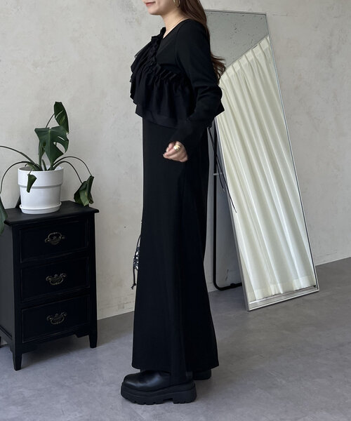 prose verse(プロズヴェール)の「マルチwayカットリブワンピース(ワンピース・レディース・ブラック・LARGE/MEDIUM/PL/PM)」の12枚目の写真