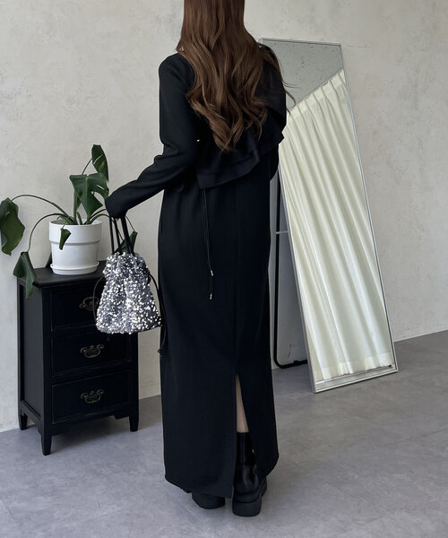 prose verse(プロズヴェール)の「マルチwayカットリブワンピース(ワンピース・レディース・ブラック・LARGE/MEDIUM/PL/PM)」の13枚目の写真