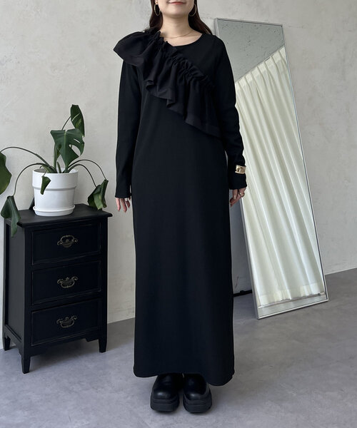 prose verse(プロズヴェール)の「マルチwayカットリブワンピース(ワンピース・レディース・ブラック・LARGE/MEDIUM/PL/PM)」の18枚目の写真