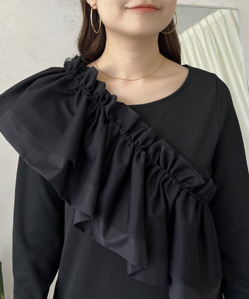 prose verse(プロズヴェール)の「マルチwayカットリブワンピース(ワンピース・レディース・ブラック・LARGE/MEDIUM/PL/PM)」の21枚目の写真