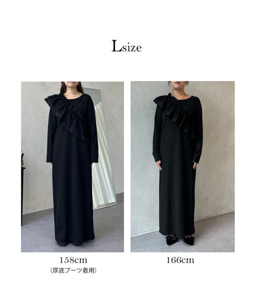 prose verse(プロズヴェール)の「マルチwayカットリブワンピース(ワンピース・レディース・ブラック・LARGE/MEDIUM/PL/PM)」の3枚目の写真