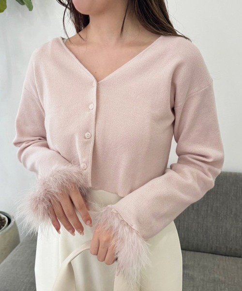 クラウドシープボアベスト　ブラック　スワンカーディガン　ピンク one after another NICE CLAUP（ワンアフターアナザーナイスクラップ