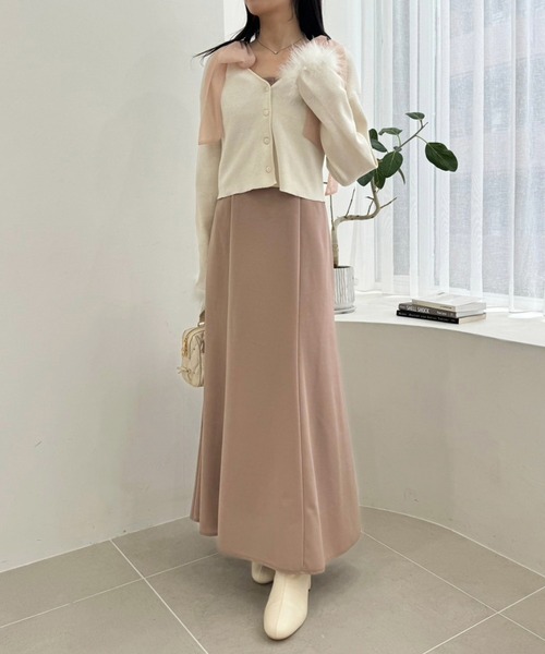 one after another NICE CLAUP(ワンアフターアナザーナイスクラップ)の「マラボーカーディガン(カーディガン/ボレロ・レディース・サックスブルー/ピンク/ブラック/アイボリー・FREE)」の8枚目の写真