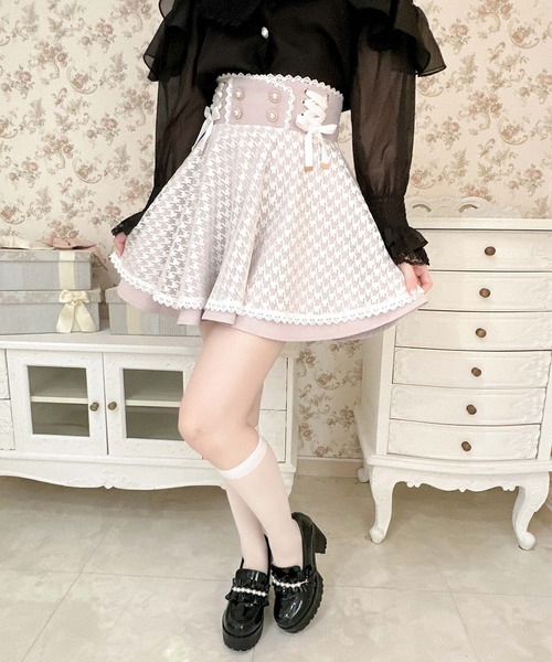 ROJITA（ロジータ）の「ウエストレースアップチュールスカート（スカート・レディース・ピンク/チェック/ブラック・FREE）」の18枚目の写真