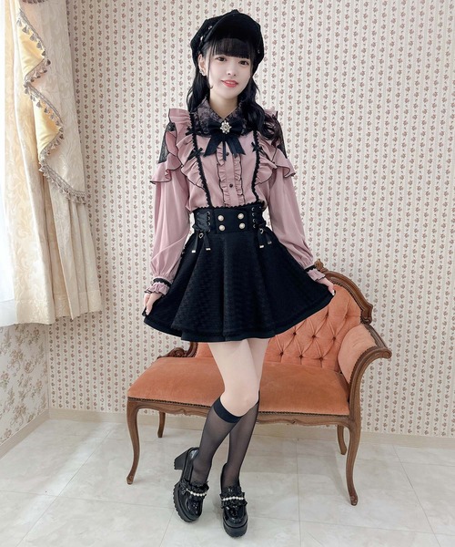 ROJITA（ロジータ）の「ウエストレースアップチュールスカート（スカート・レディース・ピンク/チェック/ブラック・FREE）」の22枚目の写真