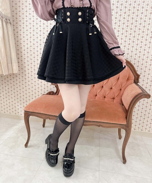 ROJITA（ロジータ）の「ウエストレースアップチュールスカート（スカート・レディース・ピンク/チェック/ブラック・FREE）」の9枚目の写真