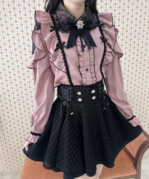 ROJITA（ロジータ）の「ウエストレースアップチュールスカート（スカート・レディース・ピンク/チェック/ブラック・FREE）」の11枚目の写真