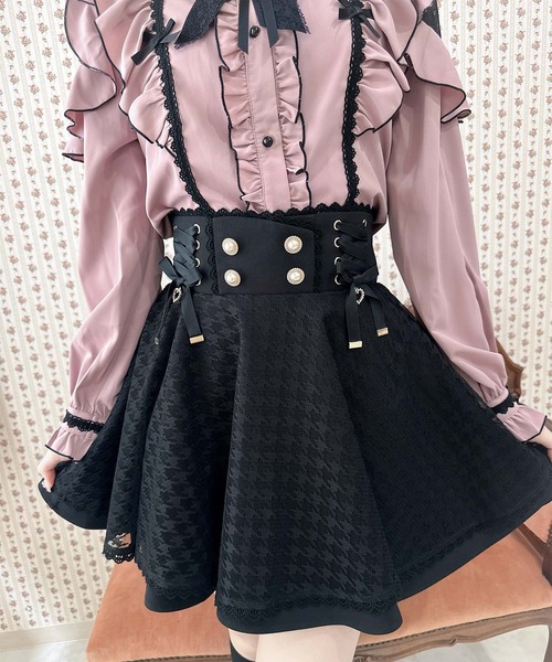 ROJITA（ロジータ）の「ウエストレースアップチュールスカート（スカート・レディース・ピンク/チェック/ブラック・FREE）」の13枚目の写真