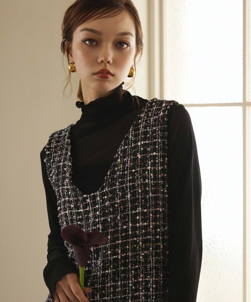 fifth（フィフス）の「シアーハイネックプルオーバー（Tシャツ/カットソー・レディース・チャコールグレー/アイボリー/ブラック/ブラウン/ホワイト・M）」の5枚目の写真