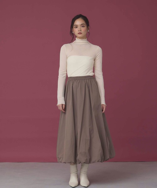 fifth（フィフス）の「シアーハイネックプルオーバー（Tシャツ/カットソー・レディース・チャコールグレー/アイボリー/ブラック/ブラウン/ホワイト・M）」の7枚目の写真