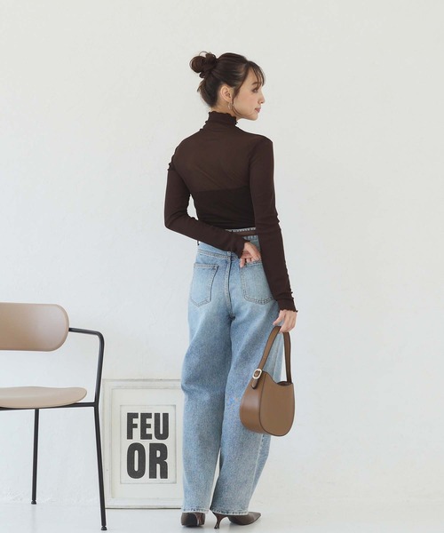 fifth（フィフス）の「シアーハイネックプルオーバー（Tシャツ/カットソー・レディース・チャコールグレー/アイボリー/ブラック/ブラウン/ホワイト・M）」の20枚目の写真