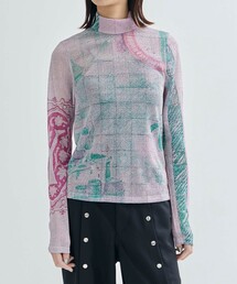 【YOHEI OHNO/ヨウヘイオオノ】Graphic Glitter Top/グラフィックグリッタートップス