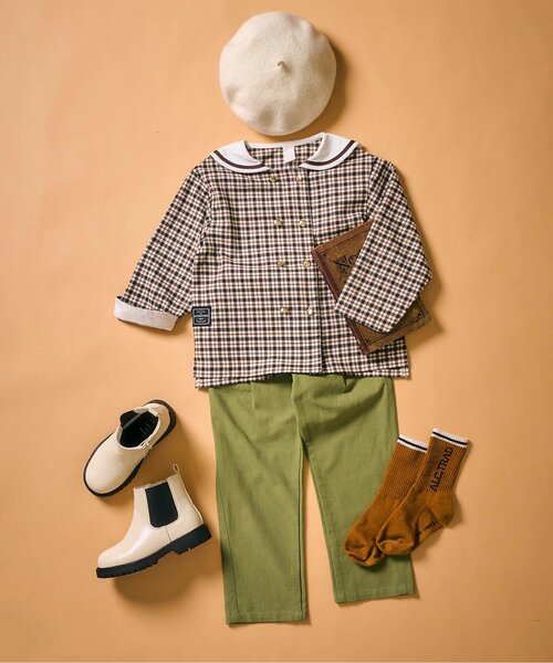 apres les cours（アプレレクール）の「サイドゴアブーツ（ブーツ・キッズ・ブラック/アイボリー・14/15 /16/17/18/19）」の5枚目の写真