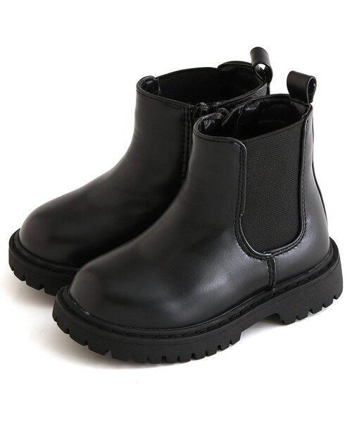 apres les cours（アプレレクール）の「サイドゴアブーツ（ブーツ・キッズ・ブラック/アイボリー・14/15 /16/17/18/19）」の8枚目の写真