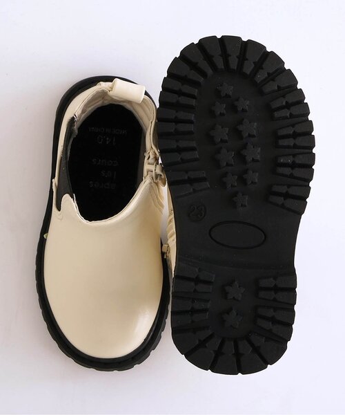 apres les cours（アプレレクール）の「サイドゴアブーツ（ブーツ・キッズ・ブラック/アイボリー・14/15 /16/17/18/19）」の9枚目の写真