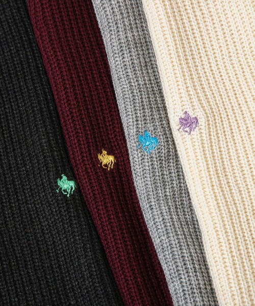 POLO BCS(ポロ ビーシーエス)の「POLO BCS(ポロ・ビーシーエス)ニットカーディガン(カーディガン/ボレロ・メンズ・ワインレッド/ライトグレー/ブラック/オフホワイト・M/L/XL)」の5枚目の写真