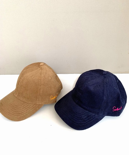 Q（キュー）の「コーデュロイキャップ（キャップ・レディース・ベージュ/ネイビー・ONE SIZE）」の6枚目の写真