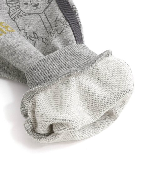 BIT'Z（ビッツ）の「【セットアップ可】音符柄&動物読書柄ハーフジッププルオーバー（スウェット・キッズ・グレー/ターコイズブルー/キナリ/カーキ・80/90/95/100/110/120）」の12枚目の写真