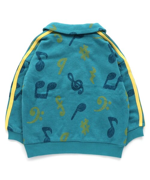 BIT'Z（ビッツ）の「【セットアップ可】音符柄&動物読書柄ハーフジッププルオーバー（スウェット・キッズ・グレー/ターコイズブルー/キナリ/カーキ・80/90/95/100/110/120）」の20枚目の写真