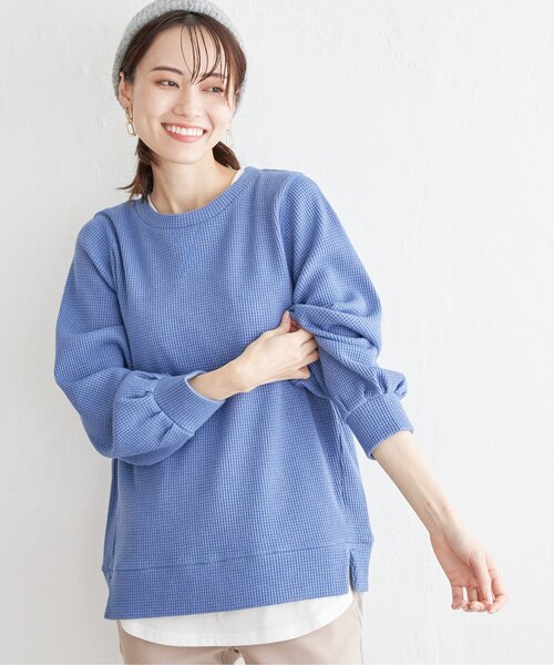 ikka（イッカ）の「ラメワッフルプルオーバー（Tシャツ/カットソー・レディース・ブラック/ライトベージュ/ブルー・M/L/S）」の22枚目の写真