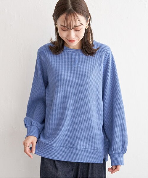 ikka（イッカ）の「ラメワッフルプルオーバー（Tシャツ/カットソー・レディース・ブラック/ライトベージュ/ブルー・M/L/S）」の11枚目の写真