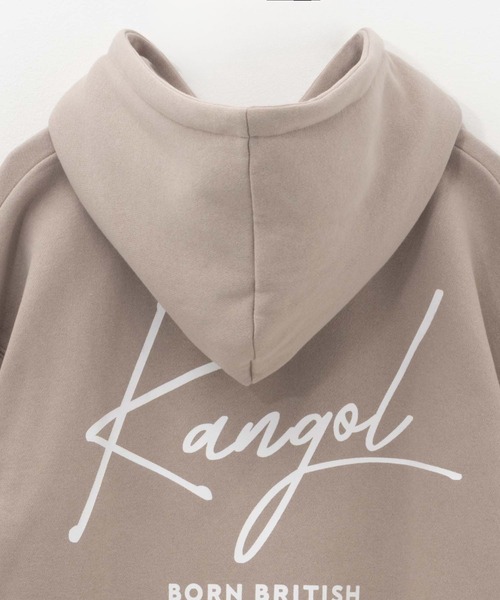 KANGOL（カンゴール）の「KANGOL裏起毛フェイクレイヤードパーカー（パーカー・メンズ・ブラック/グレイッシュベージュ/ブルーグリーン・XL/L/M）」の8枚目の写真