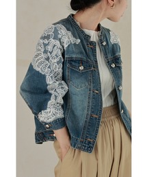 cawaii | 腕に流れるレースのデニムジャケット(デニムジャケット)