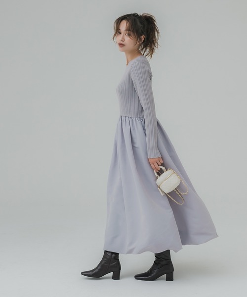 韓国 KASHIKO ホワイト ワンピース バルーンスカート バルーンスカート ドッキングワンピース(ワンピース)|coca