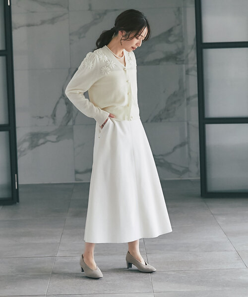 セール】【最強愛され】お花刺繍クロップドカーディガン（カーディガン