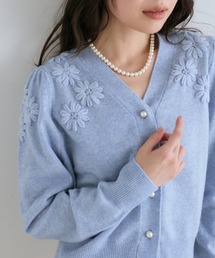 【最強愛され】お花刺繍クロップドカーディガン