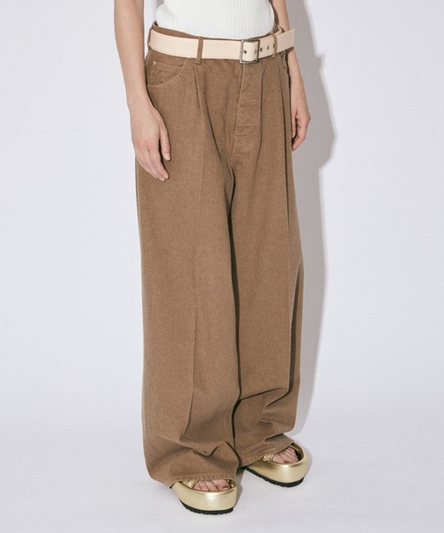 beautiful people（ビューティフルピープル）の「organic FOXbrown    denim trousers fit（デニムパンツ・レディース・ブラウン・36/38）」の3枚目の写真