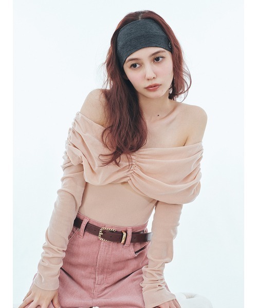 【セール】【LILY BROWN Lingerie】カップインオフショルダーボディ（Tシャツ/カットソー）｜LILY BROWN（リリーブラウン）