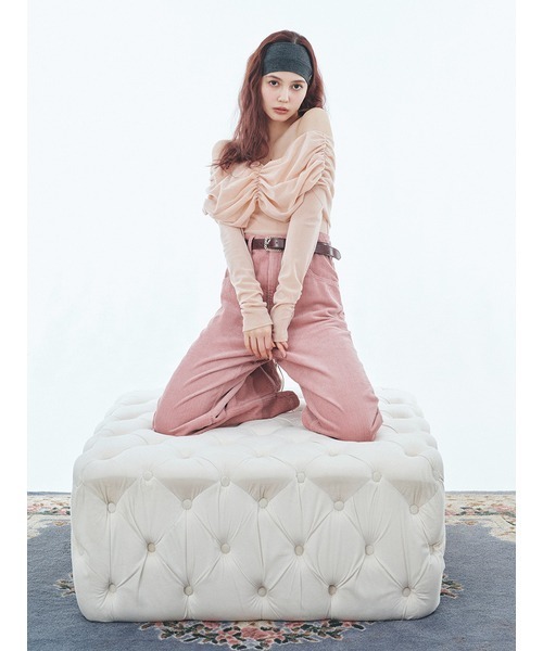 LILY BROWN（リリーブラウン）の「【LILY BROWN Lingerie】カップインオフショルダーボディ（Tシャツ/カットソー・レディース・ピンクベージュ/カーキ/ブラック・FREE）」の10枚目の写真