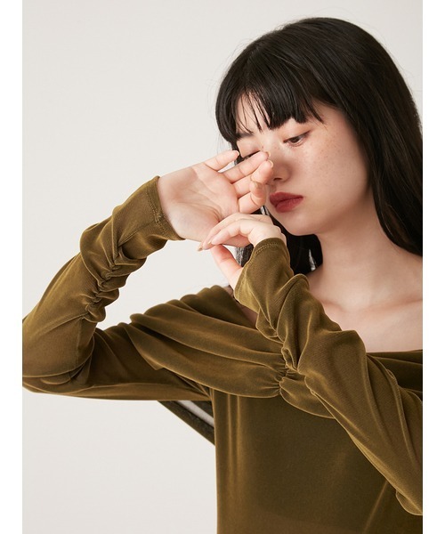 LILY BROWN（リリーブラウン）の「【LILY BROWN Lingerie】カップインオフショルダーボディ（Tシャツ/カットソー・レディース・ピンクベージュ/カーキ/ブラック・FREE）」の14枚目の写真