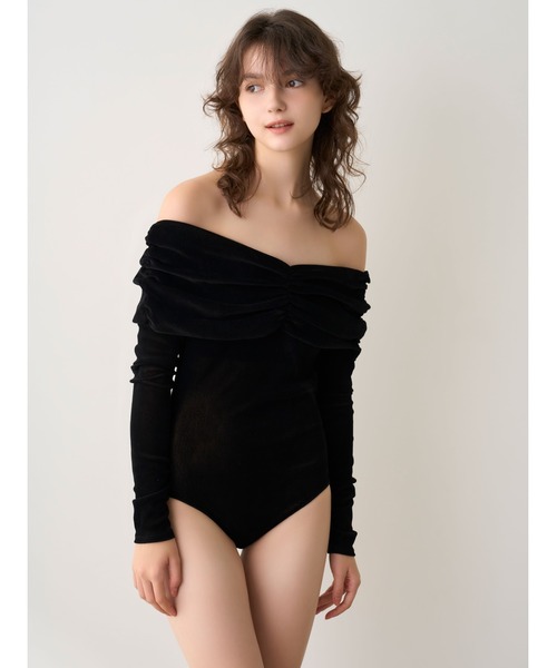 LILY BROWN（リリーブラウン）の「【LILY BROWN Lingerie】カップインオフショルダーボディ（Tシャツ/カットソー・レディース・ピンクベージュ/カーキ/ブラック・FREE）」の21枚目の写真