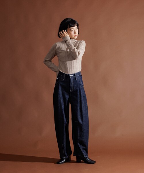 FREAK'S STORE(フリークスストア)の「【べストセラー】ウォッシャブル タートルネックニット(ニット/セーター・レディース・オフホワイト/グレー/レッド/ベージュ/ブラック・フリ-)」の22枚目の写真