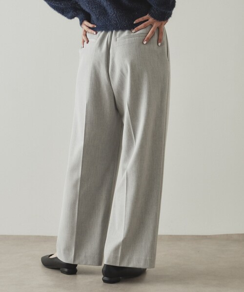 OPAQUE.CLIP（オペークドットクリップ）の「◆《SS-LLsize》着丈が選べる！裏起毛ストレッチイージーワイドパンツ【蓄熱素材/洗濯機洗い可】（その他パンツ・レディース・ブラック/オフホワイト/グレー/チャコールグレー・34/36/38/40/42/01/02/03）」の21枚目の写真