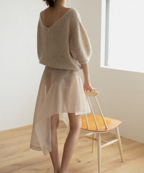 short sleeve mohair knit(ニット/セーター)|rihka(リーカ) short sleeve mohair knit(ニット/セーター)|rihka(リーカ)