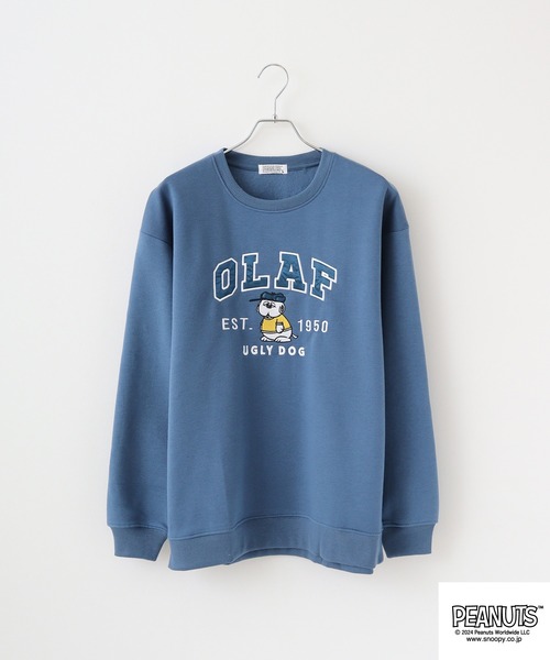 PEANUTS（ピーナッツ）の「PEANUTS 裏起毛ビックシルエットトレーナー（スウェット・メンズ・ブラック/グリーン/杢グレー/ブルー系その他/オートミール/ネイビー・S/M/L/LL）」の13枚目の写真