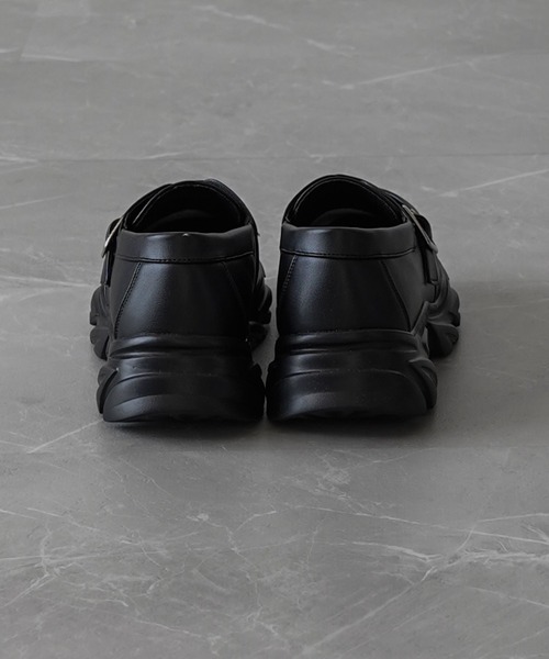 ELLUV/エルヴ】 +7cmボリュームハイソール メタルバックル モード