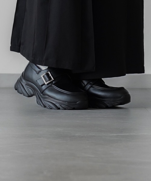 【ELLUV/エルヴ】 +7cmボリュームハイソール ELLUV/エルヴ】 +7cmボリュームハイソール メタルバックル