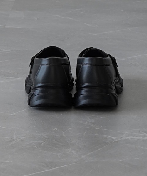 ELLUV/エルヴ】 +7cmボリュームハイソール メタルバックル モード