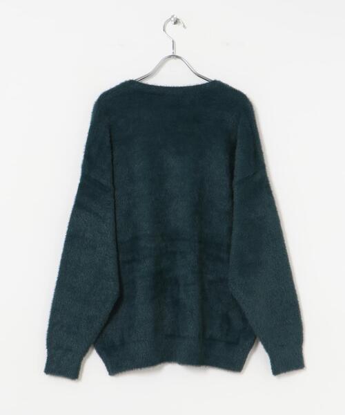 ITEMS URBANRESEARCH(アイテムズ アーバンリサーチ)の「ミニシャギーVネックニット(ニット/セーター・レディース・アイボリー/チャコールグレー/グリーン・FREE)」の12枚目の写真