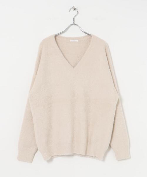 ITEMS URBANRESEARCH(アイテムズ アーバンリサーチ)の「ミニシャギーVネックニット(ニット/セーター・レディース・アイボリー/チャコールグレー/グリーン・FREE)」の20枚目の写真