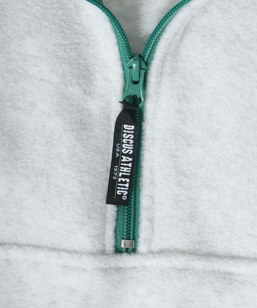 DISCUS(ディスカス)の「DISCUS/ディスカス オーバーサイズ 配色切替 ワンポイントシリコンワッペン フリース プルオーバーハーフジップ トレーナー(スウェット・レディース・ブラック/オートミール/ネイビー/パープル・M/L)」の12枚目の写真