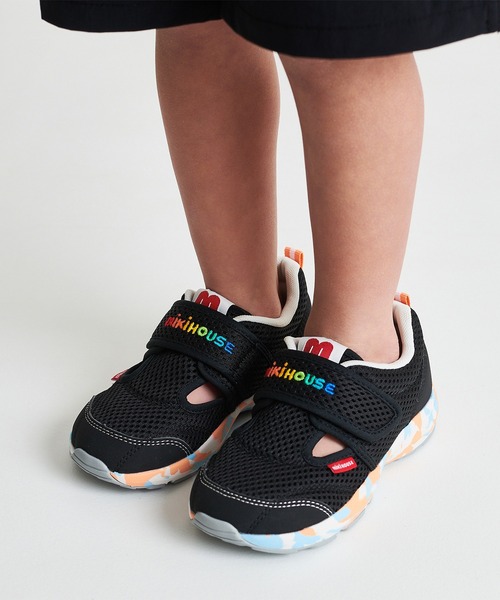 MIKI HOUSE（ミキハウス）の「ダブルラッセル キッズシューズ（スニーカー・キッズ・ラベンダー/ホワイト/ブラック・19cm/18cm/17cm/16cm）」の2枚目の写真