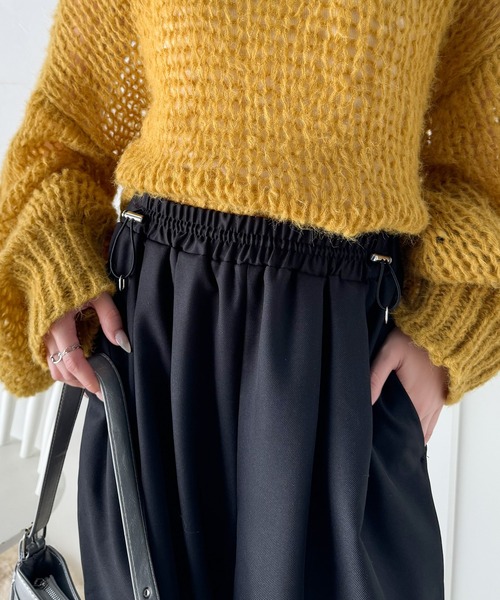 classicalelf（クラシカルエルフ）の「楽ちんなのに洒落見え！ドロストデザインイージーパンツ（その他パンツ・レディース・ブラック/オフホワイト・X-LARGE/SMALL/MEDIUM/LARGE）」の10枚目の写真