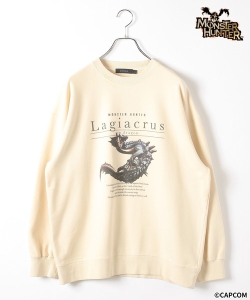 RAGEBLUE（レイジブルー）の「【MONSTER HUNTER/モンスターハンター】コラボ/キャラクタープリントスウェット（スウェット・メンズ・ブラック/グレー/ブルー/ホワイト・LARGE/MEDIUM）」の2枚目の写真