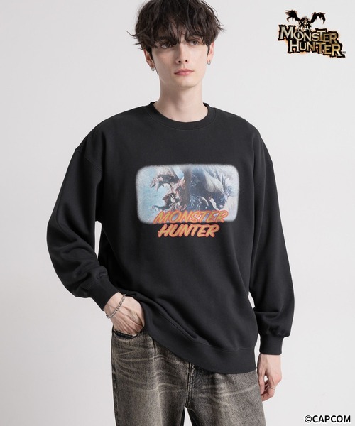 RAGEBLUE（レイジブルー）の「【MONSTER HUNTER/モンスターハンター】コラボ/キャラクタープリントスウェット（スウェット・メンズ・ブラック/グレー/ブルー/ホワイト・LARGE/MEDIUM）」の7枚目の写真