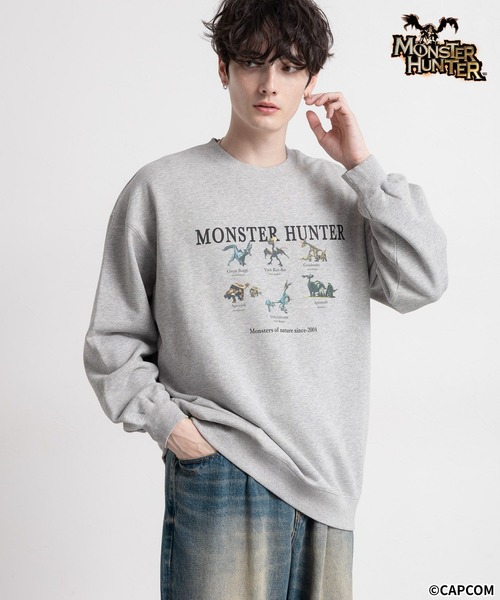 RAGEBLUE（レイジブルー）の「【MONSTER HUNTER/モンスターハンター】コラボ/キャラクタープリントスウェット（スウェット・メンズ・ブラック/グレー/ブルー/ホワイト・LARGE/MEDIUM）」の12枚目の写真